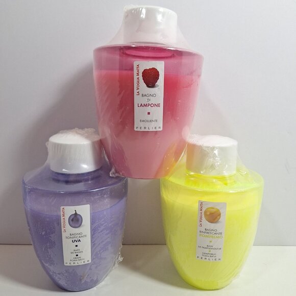 Perlier Other - Perlier Bath Foam Raspberry Grape Grapefruit Moisturizing 16.9 Oz Lot